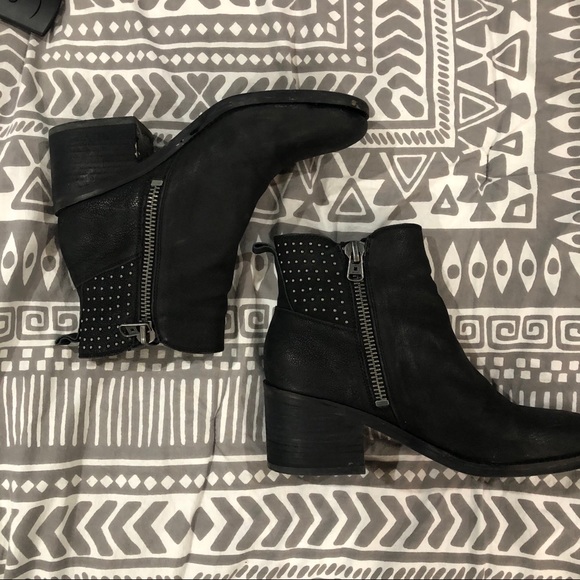 Lucky Brand Genuine Leather Black Stud Bootie - Picture 2 of 4